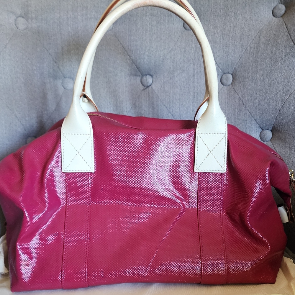 Dooney & Bourke Fuchsia Tote with White Accents - Picture 5 of 5